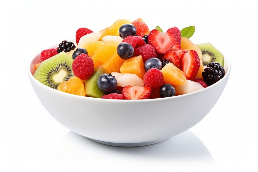 Fruit salad blueberry raspberry plant. AI generated Image by rawpixel.
