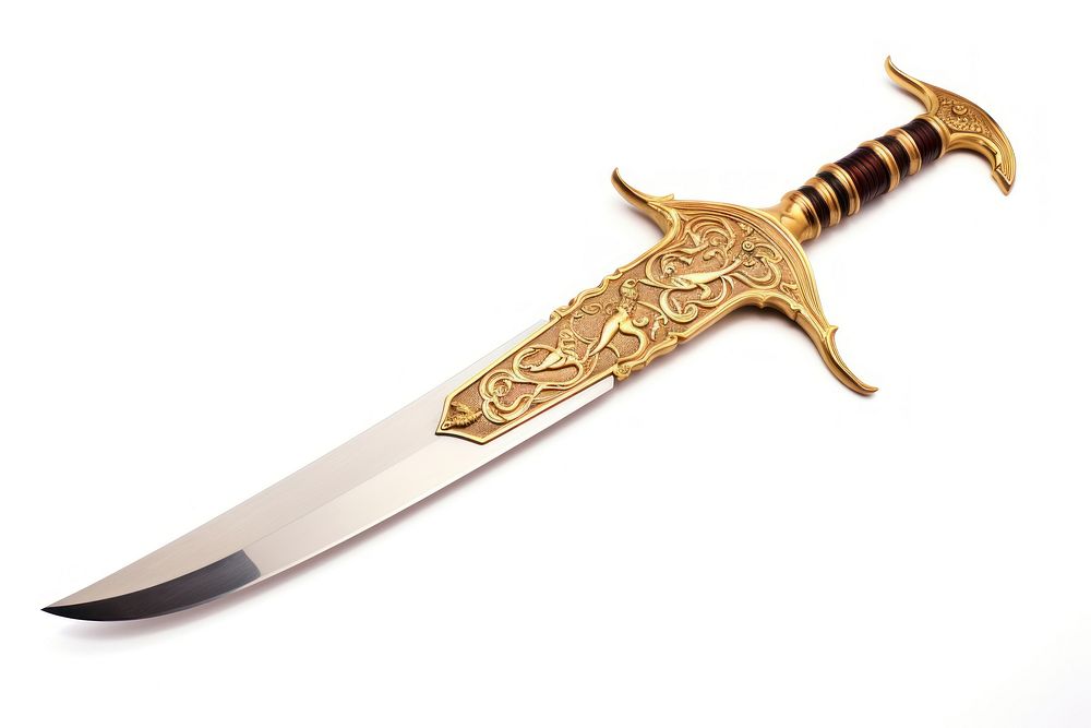 Ottoman schimitar dagger weapon sword. AI generated Image by rawpixel.