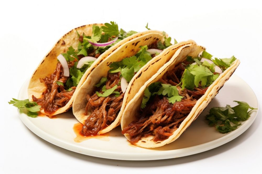 Birria tacos sandwich food white background. AI generated Image by rawpixel.