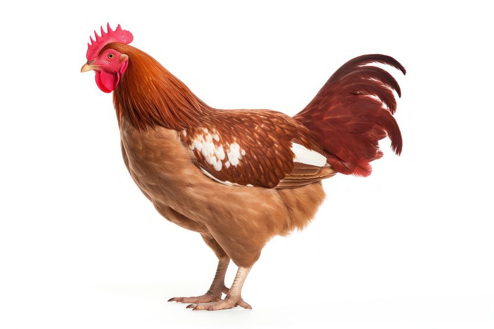 Red Star Chicken chicken poultry animal. AI generated Image by rawpixel.