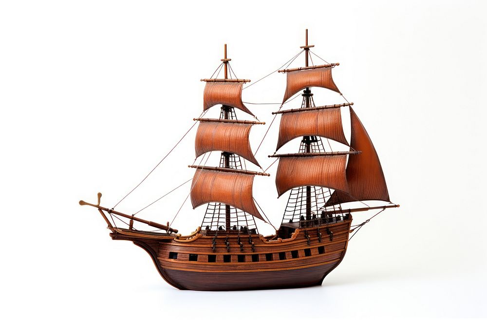 Pirate ship watercraft sailboat vehicle. AI generated Image by rawpixel.