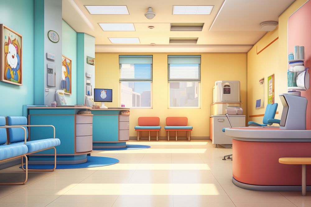 Vet clinic architecture furniture hospital. AI generated Image by rawpixel.