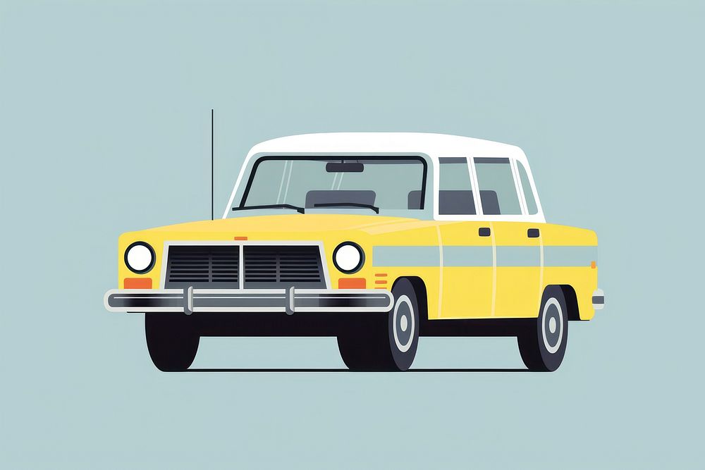 Taxi vehicle car van. AI generated Image by rawpixel.