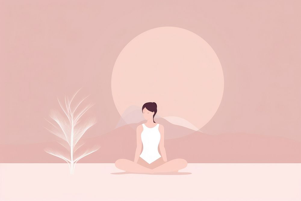 Mindfulness outdoors sitting nature. AI generated Image by rawpixel.