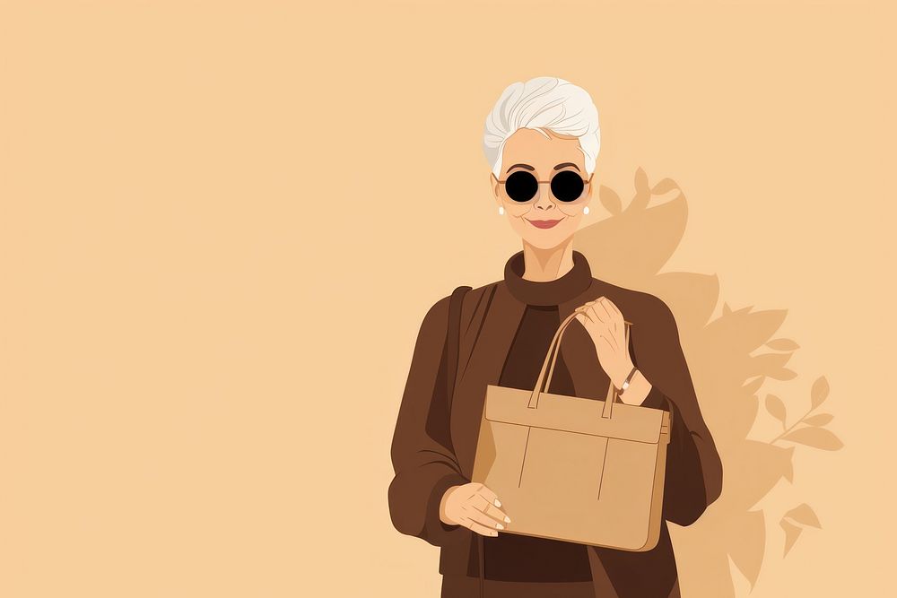 Grandmother bag glasses handbag. AI generated Image by rawpixel.