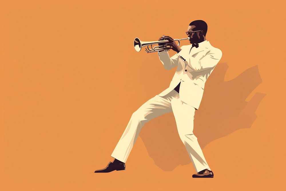 Trumpeter playing jazz adult music | Free Photo Illustration - rawpixel