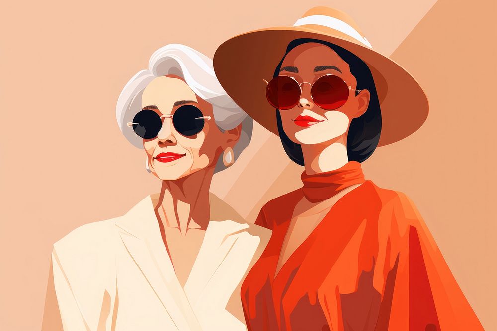 Grandmother portrait sunglasses adult. AI generated Image by rawpixel.