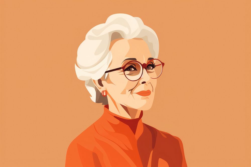 Grandmother portrait glasses adult. AI generated Image by rawpixel.