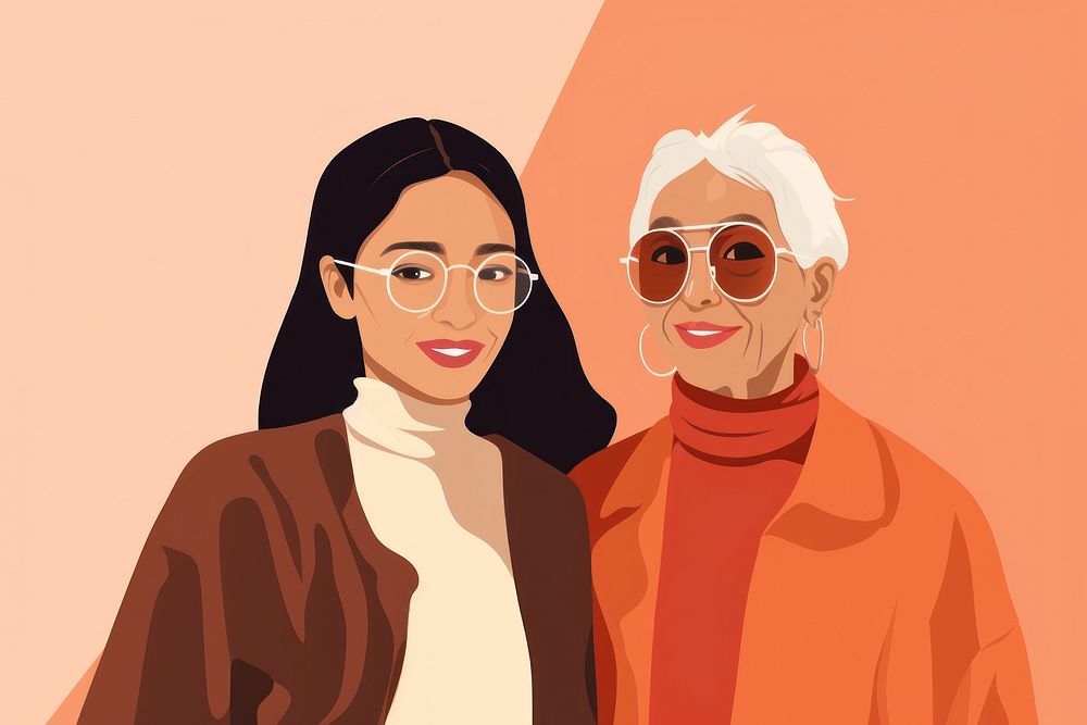 Grandmother portrait glasses adult. AI generated Image by rawpixel.