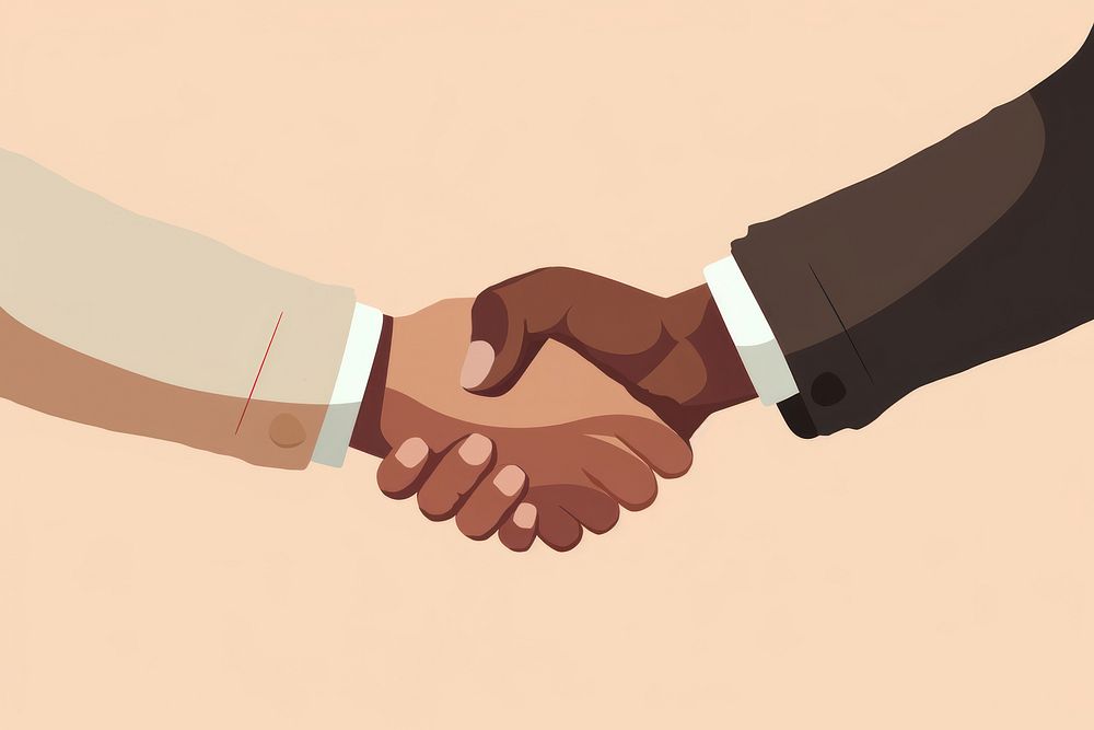 Shake hands handshake togetherness agreement. AI generated Image by rawpixel.