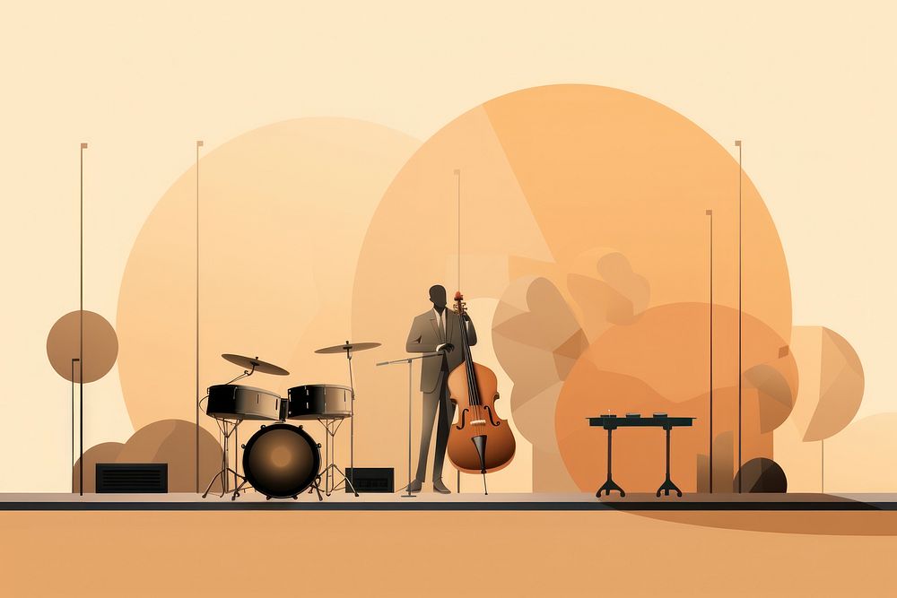 Jazz Stage musician concert stage. AI generated Image by rawpixel.