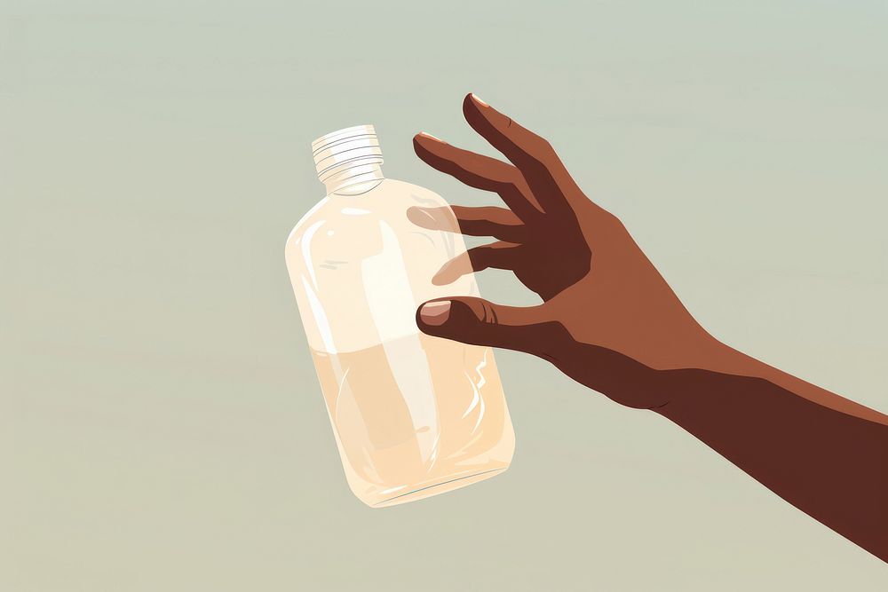 Plastic bottle recycling container hand refreshment. AI generated Image by rawpixel.