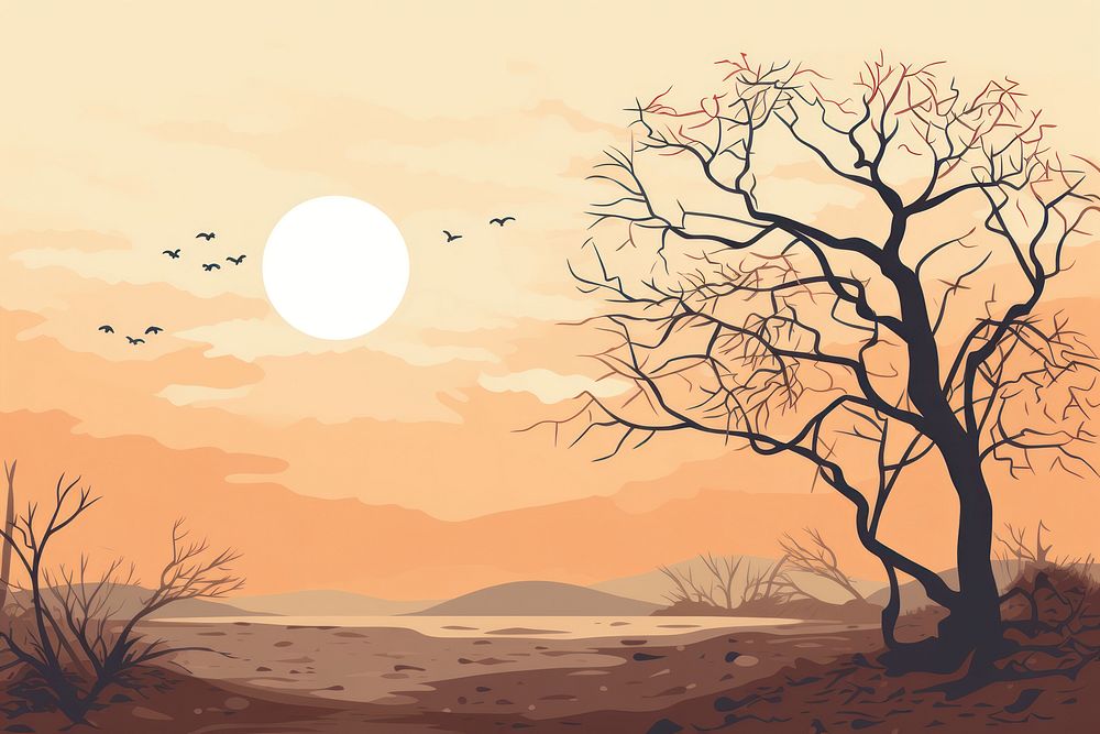 Tree branch tree landscape outdoors. AI generated Image by rawpixel.