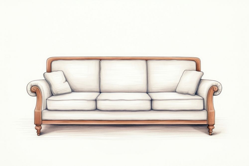 Home interior furniture drawing sofa. AI generated Image by rawpixel.