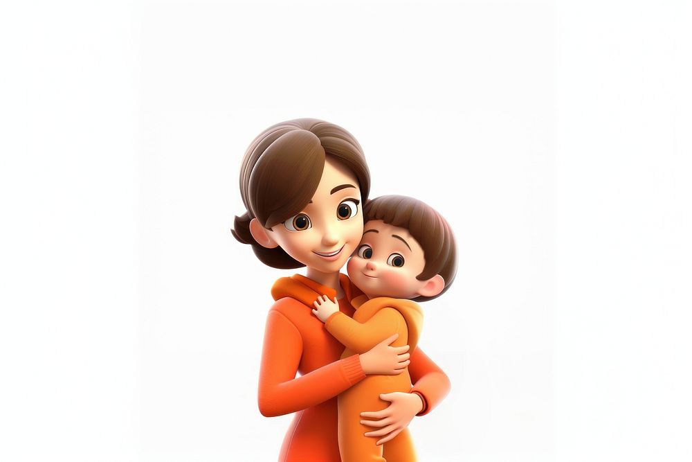 Happy family cartoon baby cute. AI generated Image by rawpixel.