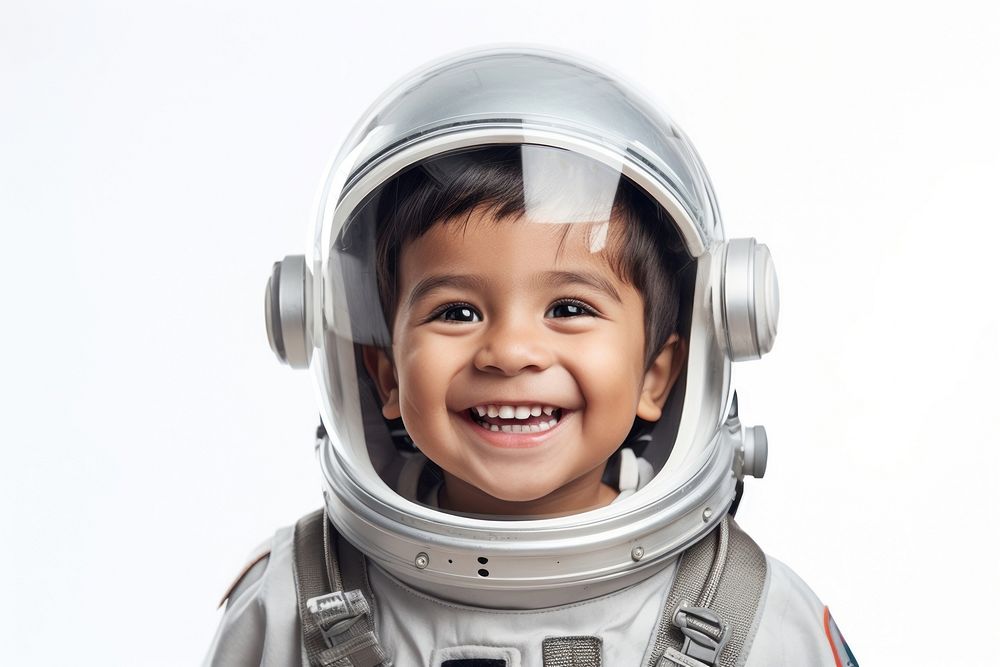 Astronaut happy mexican kid baby. AI generated Image by rawpixel.