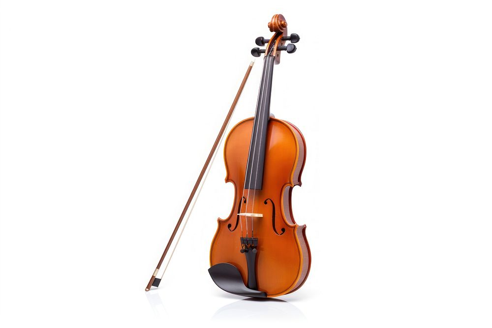 Violin white background performance orchestra. AI generated Image by rawpixel.