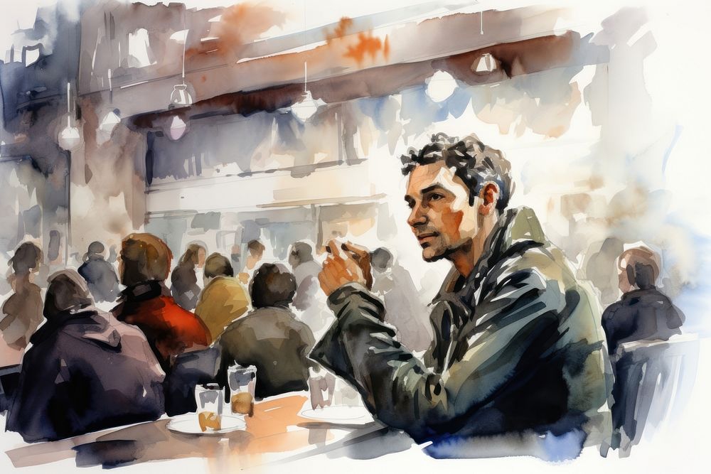 Entertainment venue restaurant person adult. AI generated Image by rawpixel.