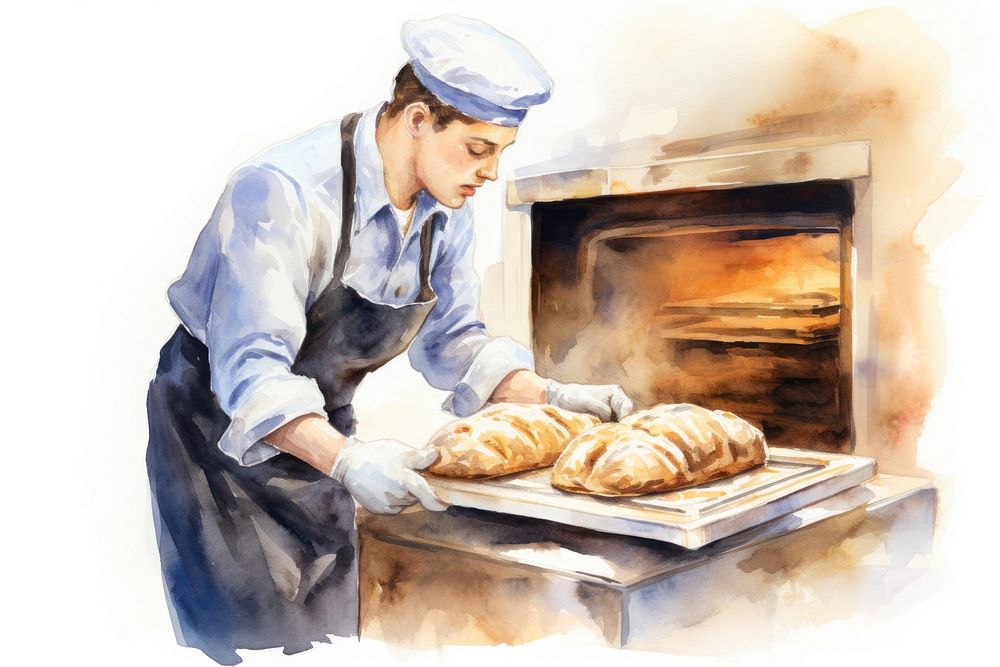Person taking bread oven appliance cooking. AI generated Image by rawpixel.