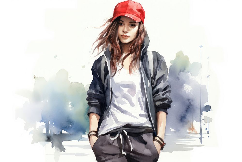 Teenage girl portrait jacket adult. AI generated Image by rawpixel.