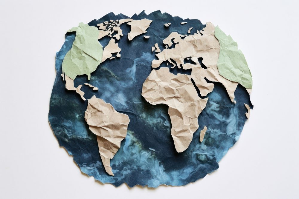 Earth paper leaf topography. AI generated Image by rawpixel.