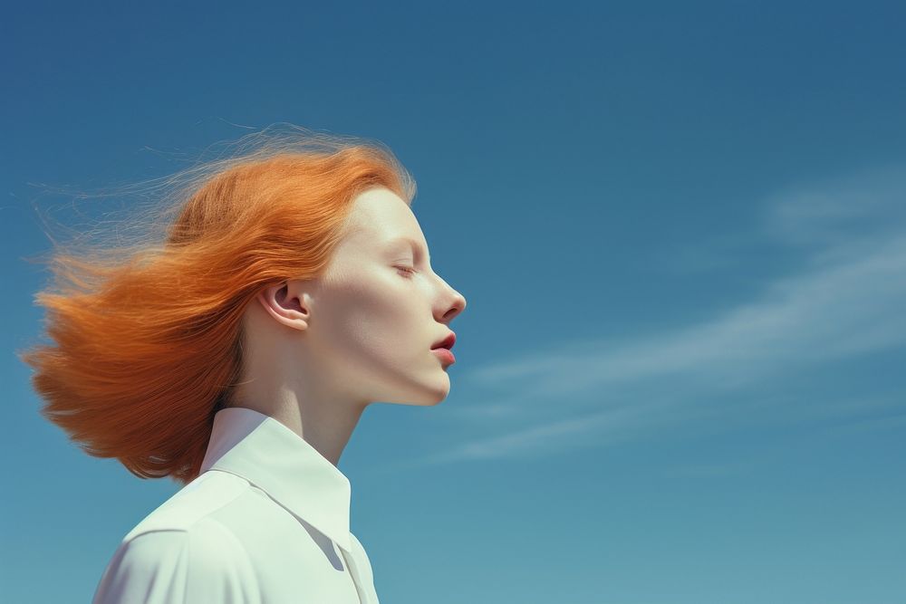 Woman In Clean Skin photography landscape portrait. 