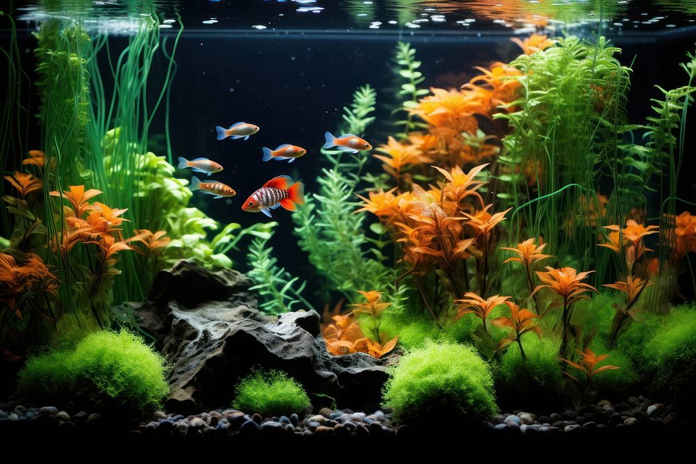 Quarium aquarium nature fish. AI generated Image by rawpixel.