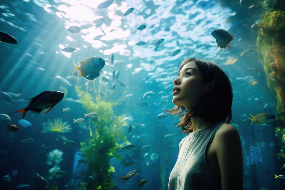 Aquarium animal photography underwater. AI generated Image by rawpixel.