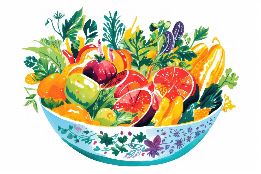 Bowl vegetable salad plant bowl food grapefruit. AI generated Image by rawpixel.