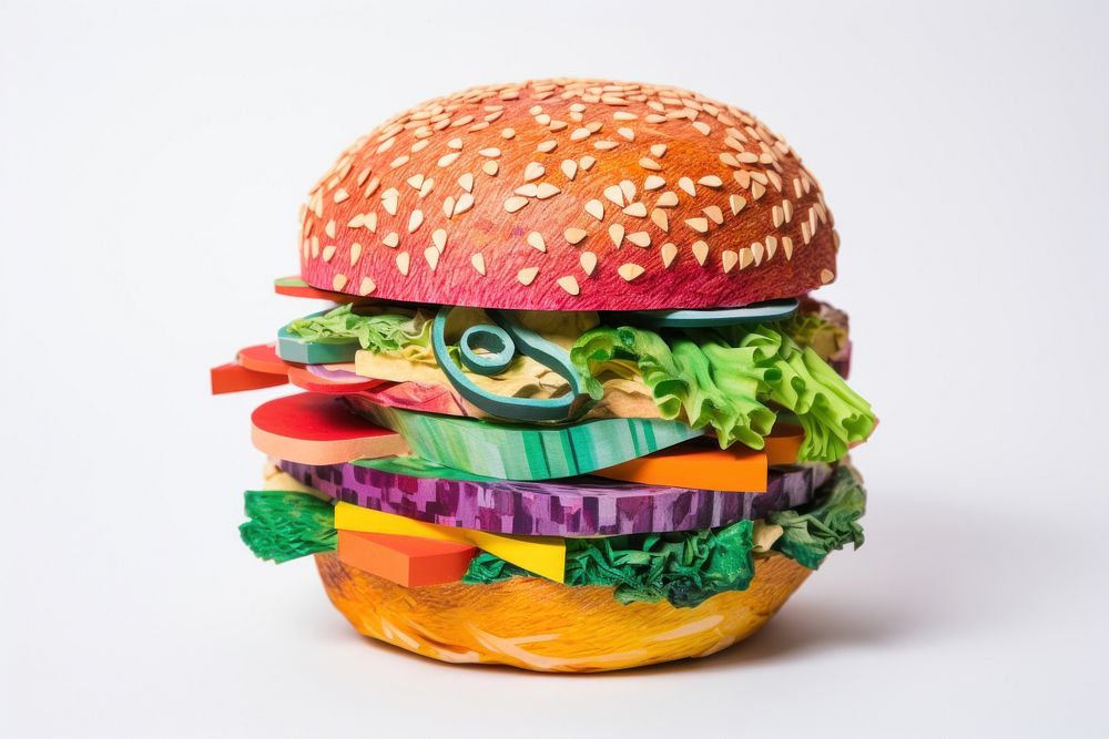 Veggie burger food hamburger vegetable. AI generated Image by rawpixel.