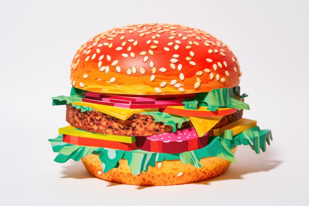 Veggie burger food hamburger vegetable. AI generated Image by rawpixel.