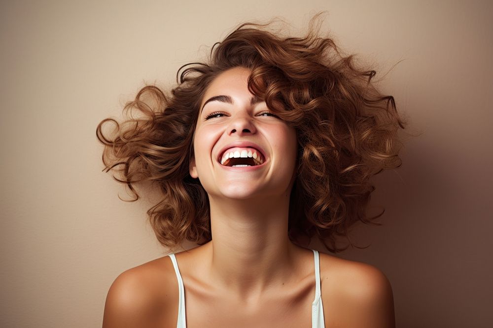 Laughing adult happy woman. AI generated Image by rawpixel.