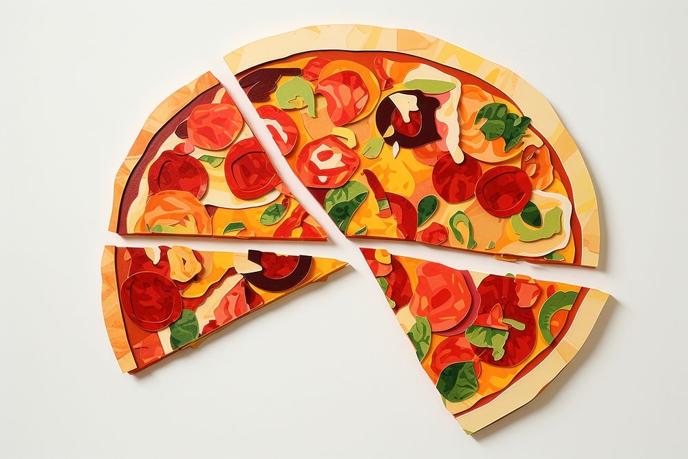 Pizza food pepperoni vegetable. AI generated Image by rawpixel.