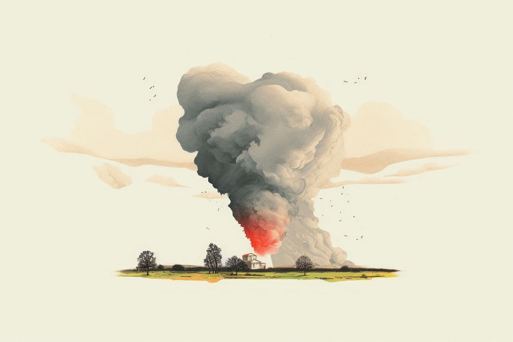 Tornado explosion outdoors nature. AI generated Image by rawpixel.