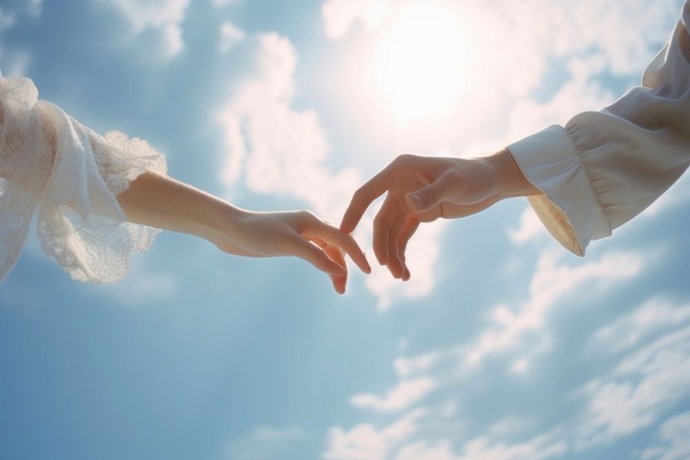 Aesthetic hand holding wedding. 