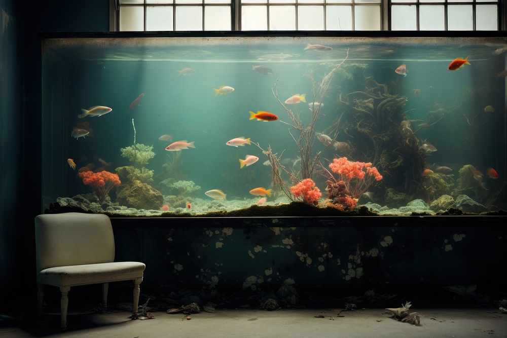 Aquarium animal fish architecture. AI generated Image by rawpixel.