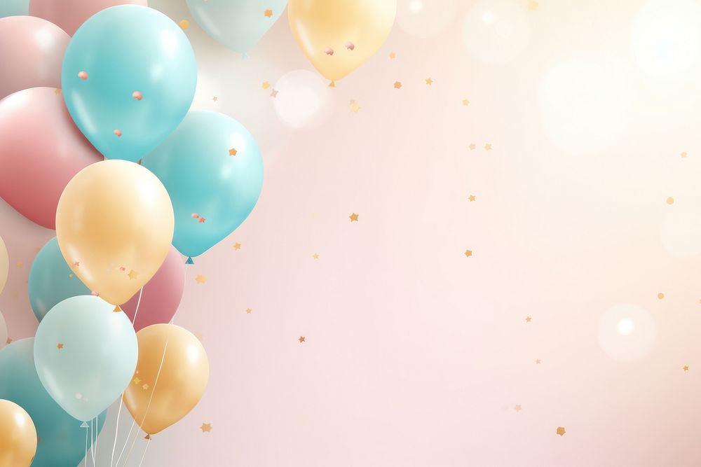 Backgrounds birthday balloon party. AI generated Image by rawpixel.