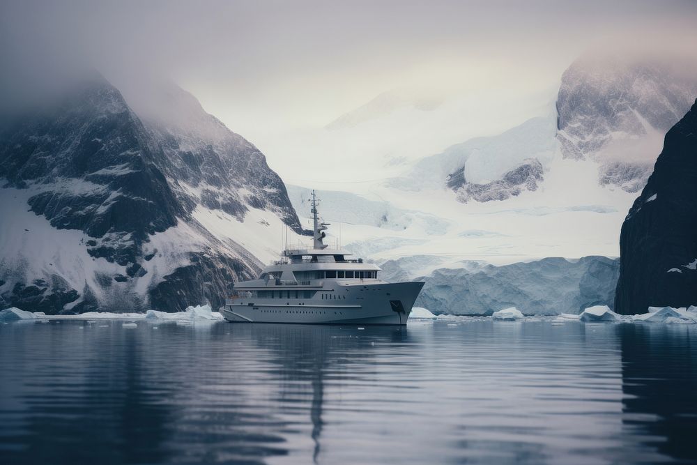 Yacht watercraft mountain outdoors. 