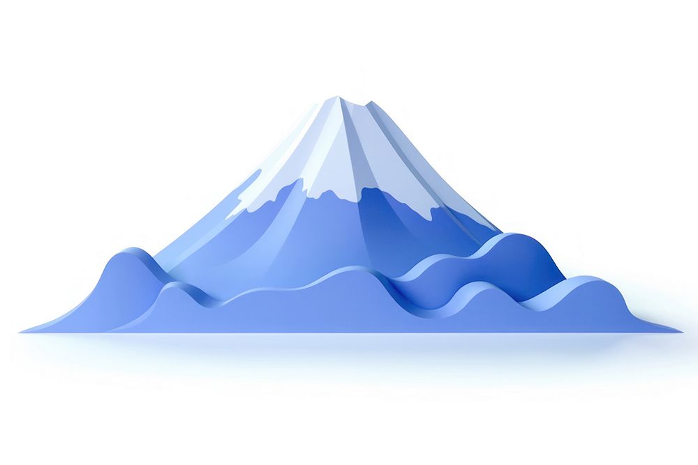 Fuji Mountain mountain white background landscape. AI generated Image by rawpixel.