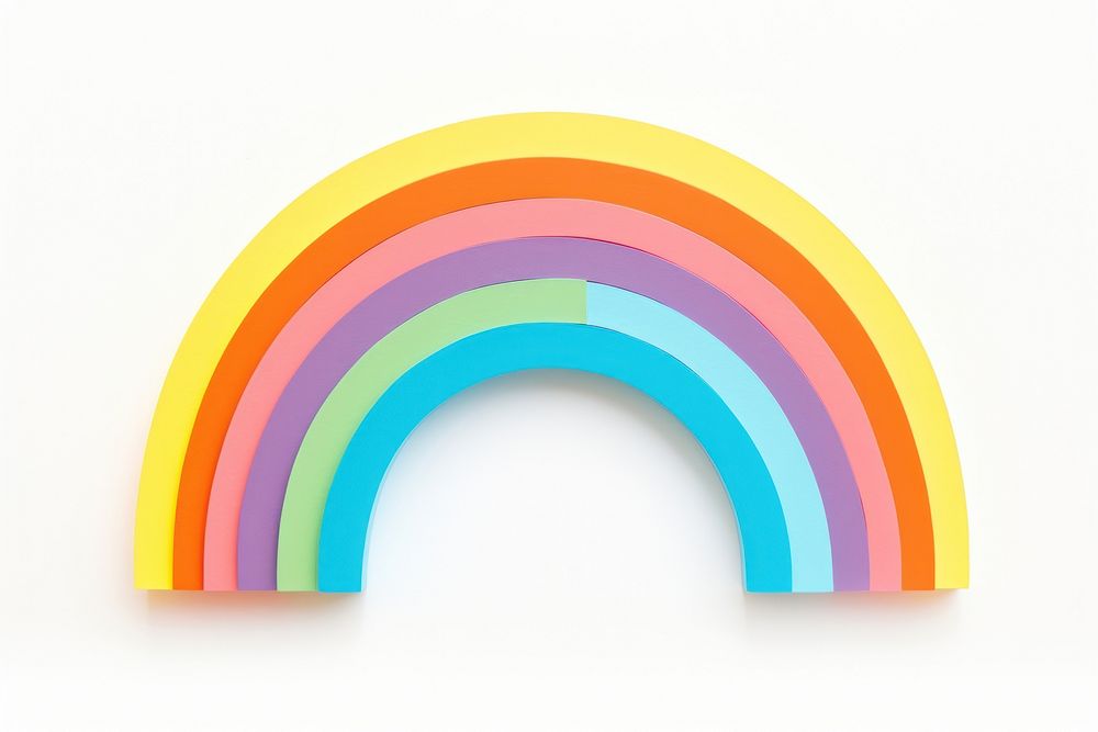 Rainbow white background architecture refraction. AI generated Image by rawpixel.