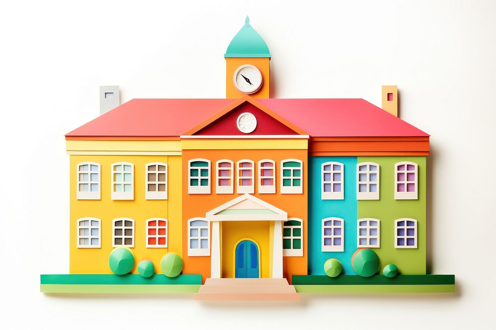 School building architecture house confectionery. AI generated Image by rawpixel.