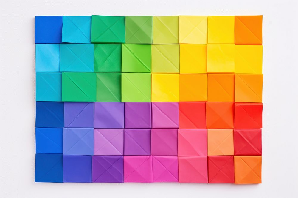 Rainbow flag paper backgrounds origami. AI generated Image by rawpixel.
