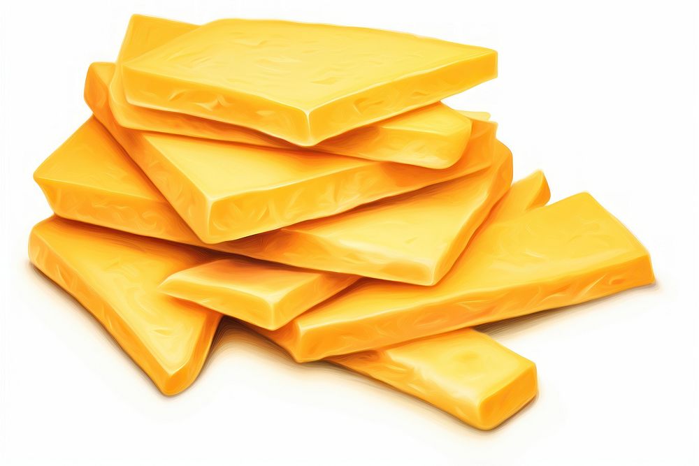 Cheddar Cheese slices cheese food parmigiano-reggiano. AI generated Image by rawpixel.
