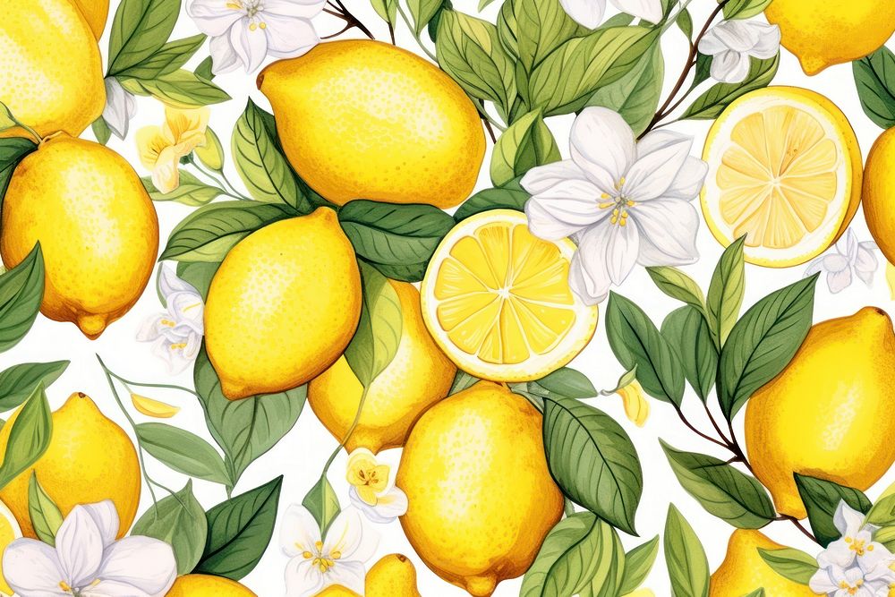 Lemonade backgrounds pattern fruit. AI generated Image by rawpixel.