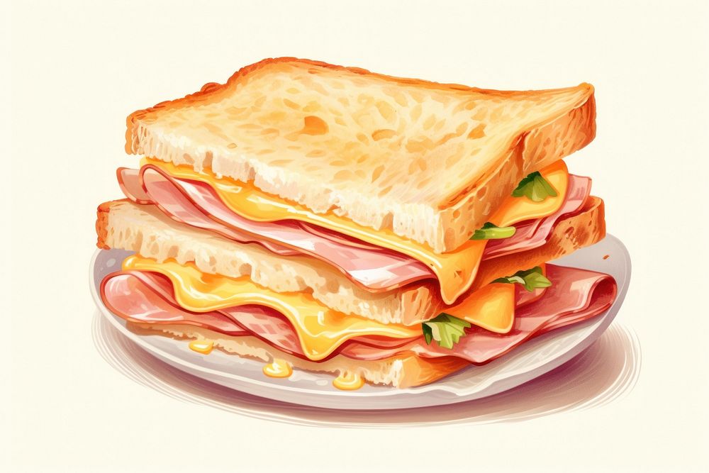 Sandwich sandwich ham bread. 