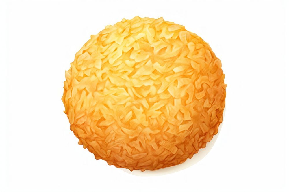 Crispy Cheese ball food white background freshness. AI generated Image by rawpixel.