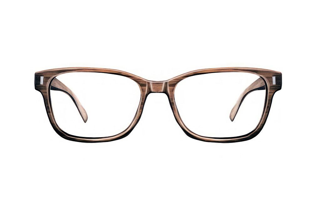 Rectangle glasses brown white background accessories. AI generated Image by rawpixel.