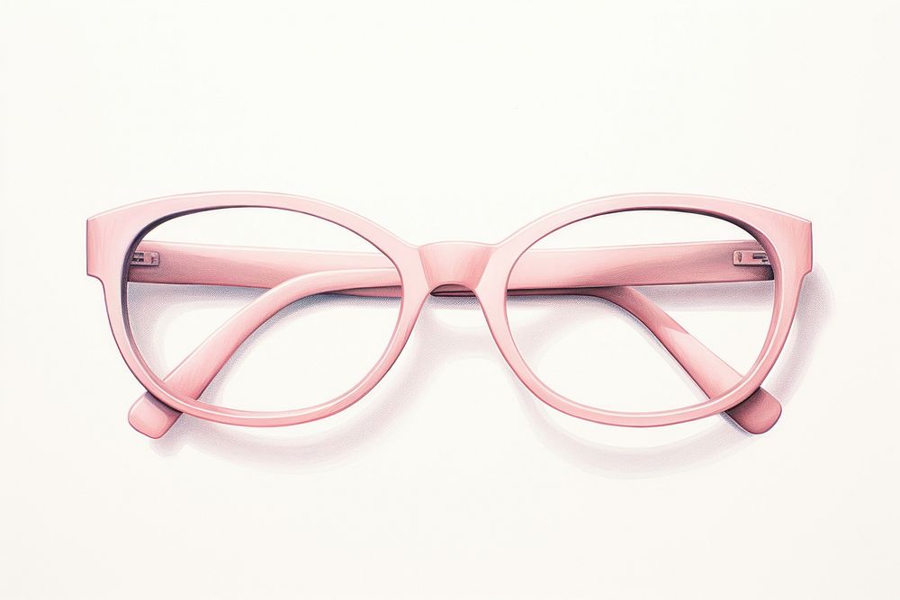 Pink Butterfly glasses pink white background accessories. AI generated Image by rawpixel.