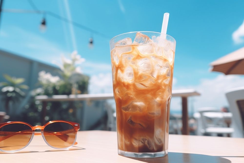 Ice coffee summer drink soda. AI generated Image by rawpixel.