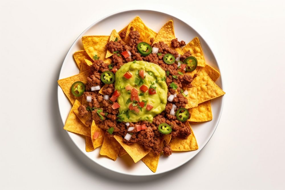 Snack plate food guacamole. 